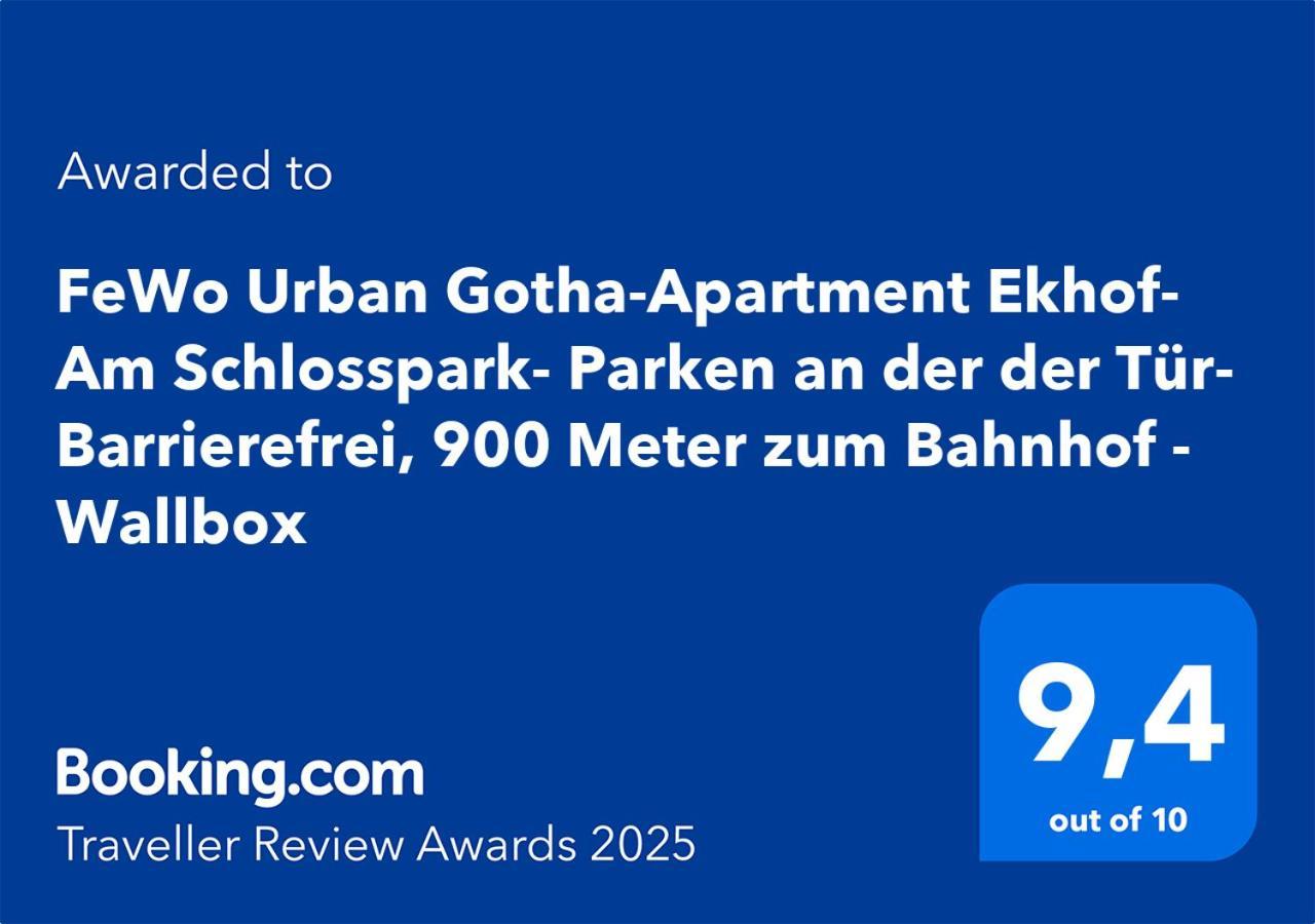Fewo Urban Gotha-Apartment Ekhof- Am Schlosspark- Parken An Der Der Tuer- Barrierefrei, 900 Meter Zum Bahnhof - Wallbox Екстер'єр фото